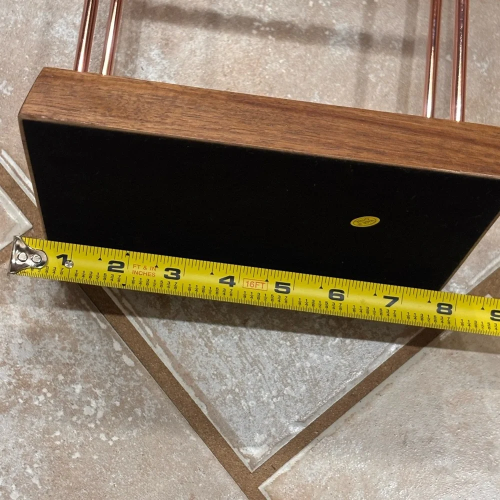 Pretty Rose Gold and Wood Jewelry Organizer. NWOT